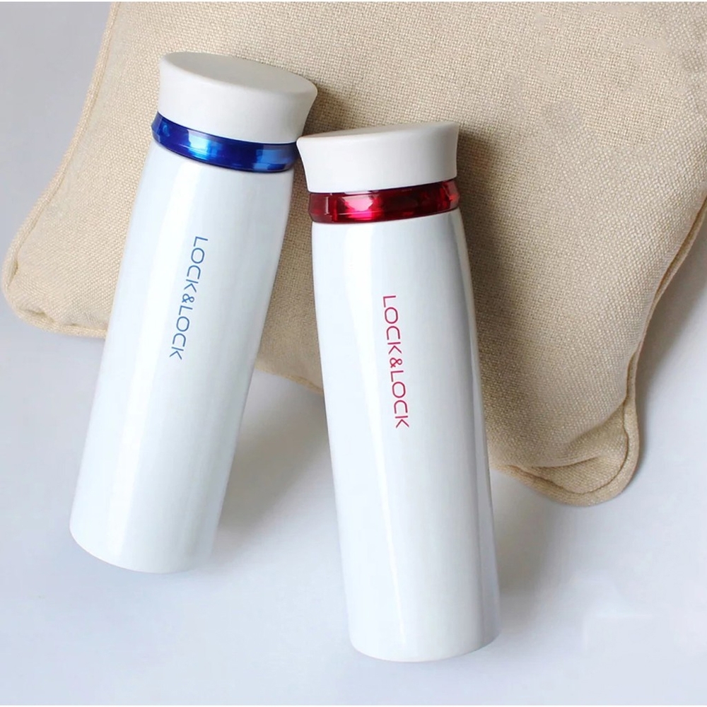 Bình Giữ Nhiệt Lock&Lock Feather Light LHC4131 (450ml) - Hàng Chính Hãng, Bằng Thép Không Gỉ, Có Lưới Lọc Trà - JoyMall
