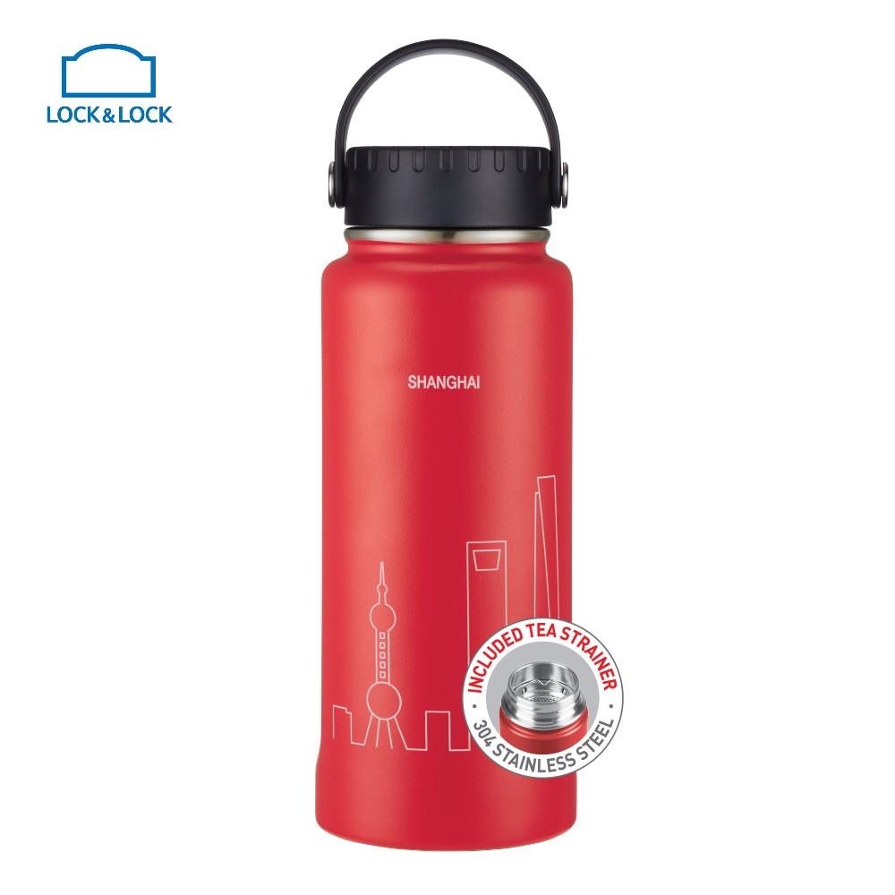 Bình Giữ Nhiệt Lock&Lock Riga Tumbler LHC4160 (897ml) - Hàng Chính Hãng, Bằng Thép Không Gỉ, Có Lưới Lọc Inox - JoyMall