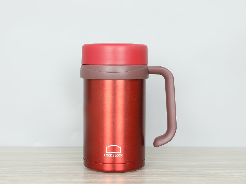 Ly giữ nhiệt Lock&Lock 500ml có tay cầm New Basic Table LHC4026 - Hàng chính hãng, miệng ly rộng - JoyMall