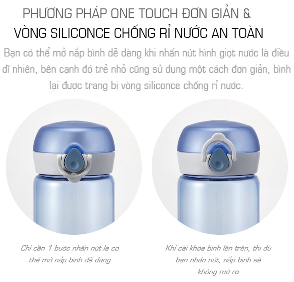 Bình Nước Nhựa Tritan Lock&Lock One Touch ABF645 (550ml) - Hàng Chính Hãng, Chất Liệu An Toàn, BPA Free, Mở Nắp Dễ Dàng Chỉ Bằng Cách Nhấn Nút Bình