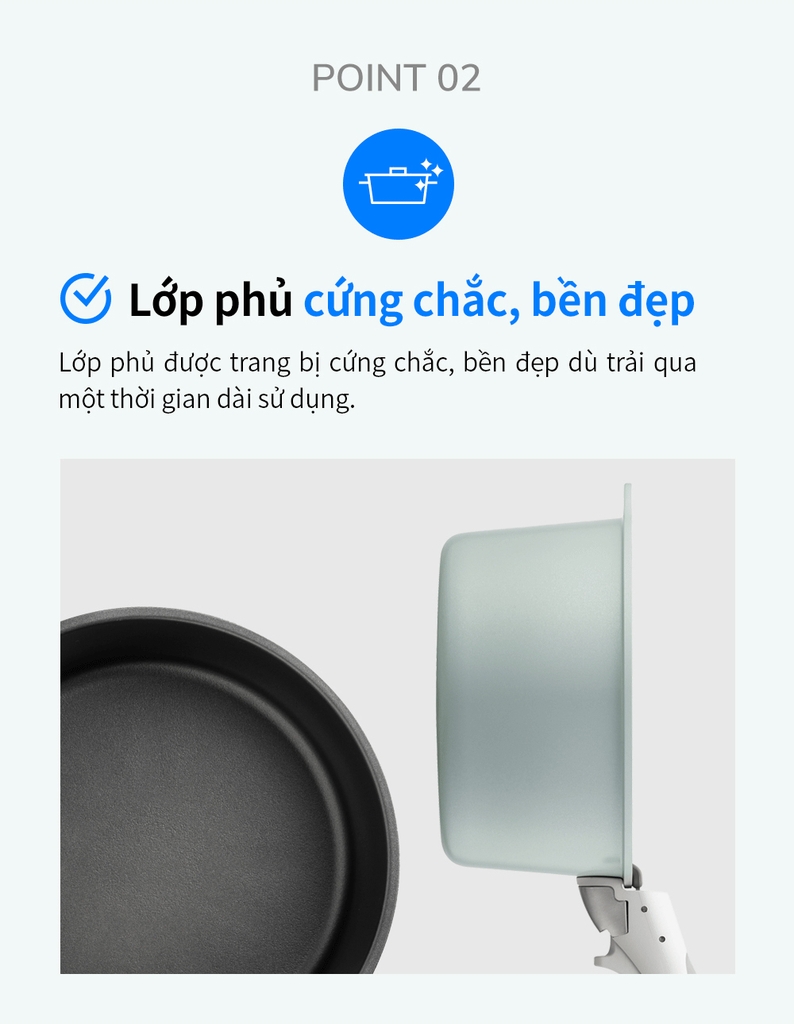 Bộ nồi chảo chống dính Suit LocknLock Detachable SDE1181IHS01, Hàng chính hãng, Tay cầm có thể tháo lắp, Phủ sứ -JoyMall