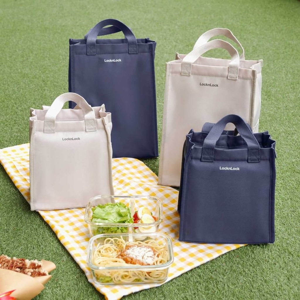 Bộ túi hộp cơm thủy tinh Lock&Lock LLG429DS2, LLG428S2 - Hàng Chính Hãng, Dùng Được Lò Vi Sóng, Túi Đựng Nhiều - JoyMall