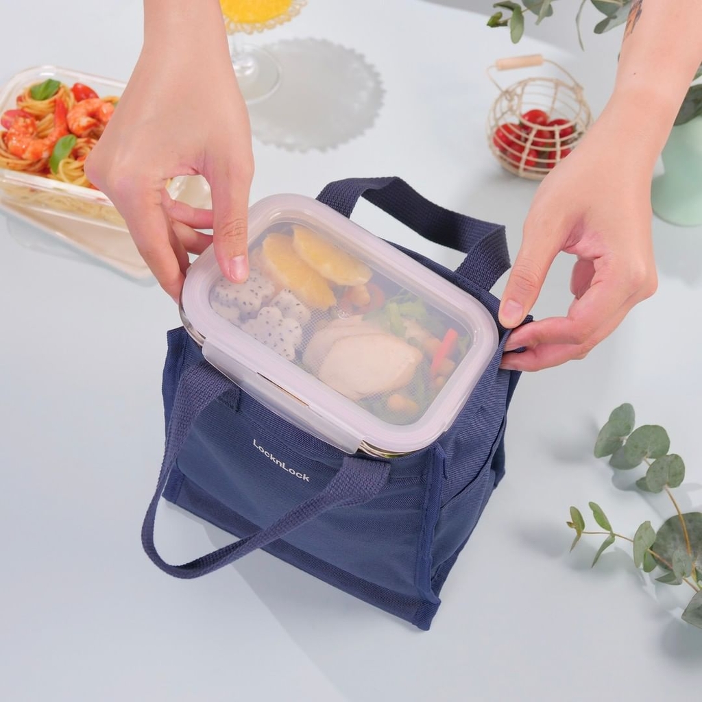 Bộ túi hộp cơm thủy tinh Lock&Lock LLG429DS2, LLG428S2 - Hàng Chính Hãng, Dùng Được Lò Vi Sóng, Túi Đựng Nhiều - JoyMall