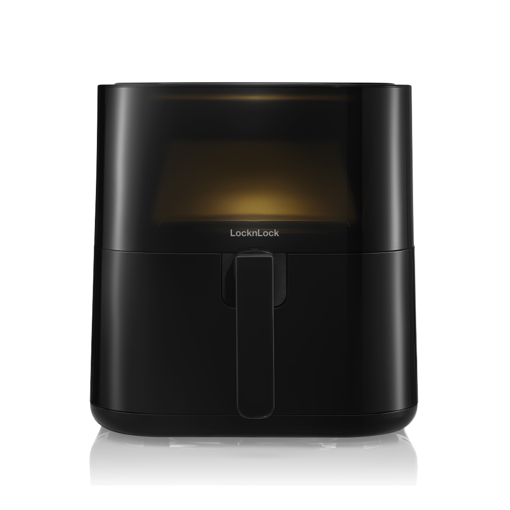 Nồi chiên không dầu Lock&Lock EJF996BLK 5.5L Visible air fryer CUBE - Hàng chính hãng, cửa sổ trong suốt - JoyMall