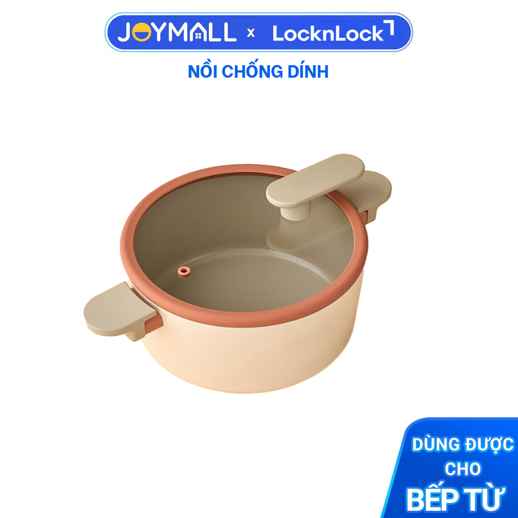Nồi Chống Dính Suit Bric LocknLock CAC2255IH 22cm, Hàng Chính Hãng, Dùng Được Mọi Loại Bếp - JoyMall