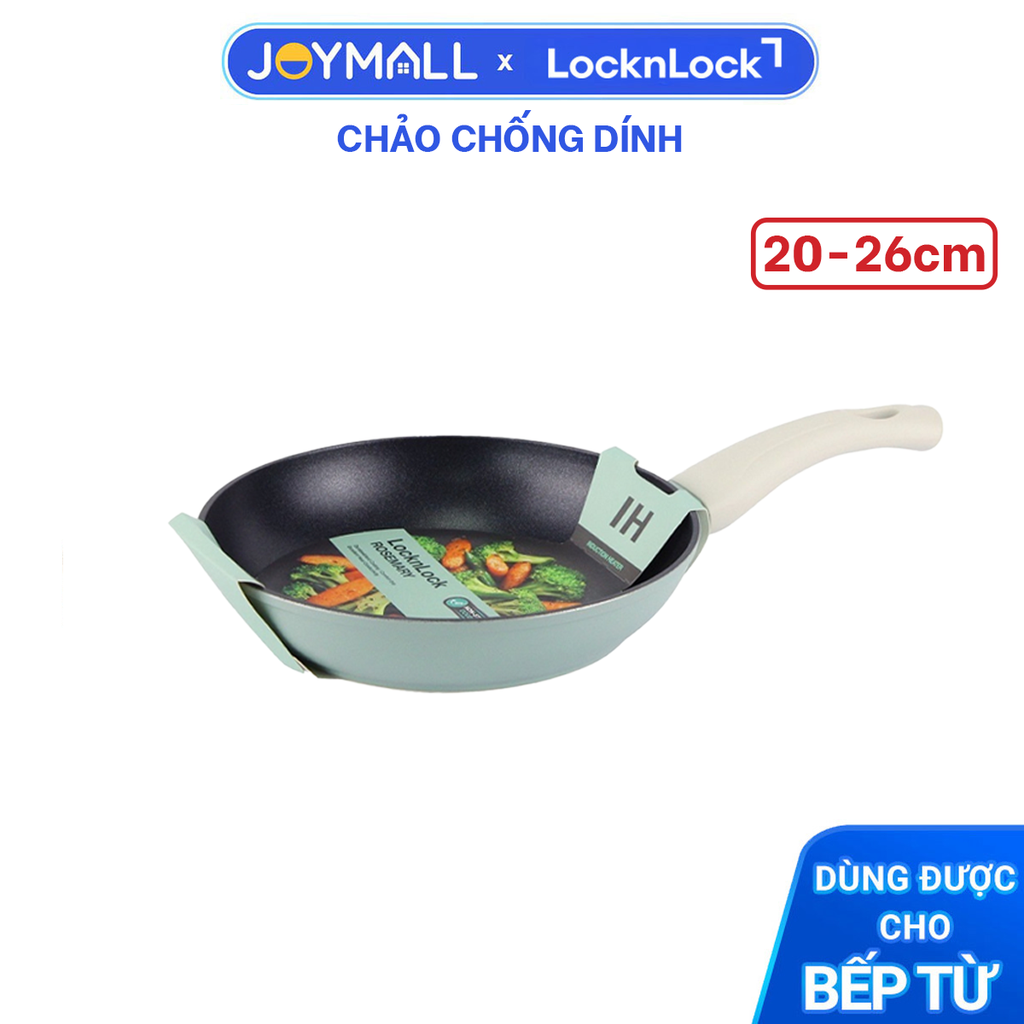 Chảo Chống Dính LocknLock Rosemary CAF2446 Sử Dụng Được Bếp Từ, Hàng Chính Hãng - JoyMall