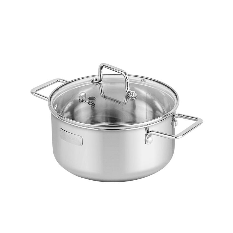 Nồi inox liền khối Elmich Trimax XR EL-3841 size 20cm, Hàng chính hãng, dùng cho mọi loại bếp - JoyMall