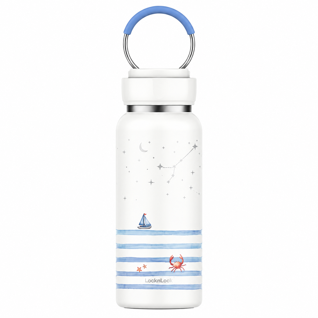 Bình giữ nhiệt LocknLock Sling Ring Tumbler 800ml LHC4322, Hàng chính hãng, tay cầm chống trượt, có lọc đá - JoyMall