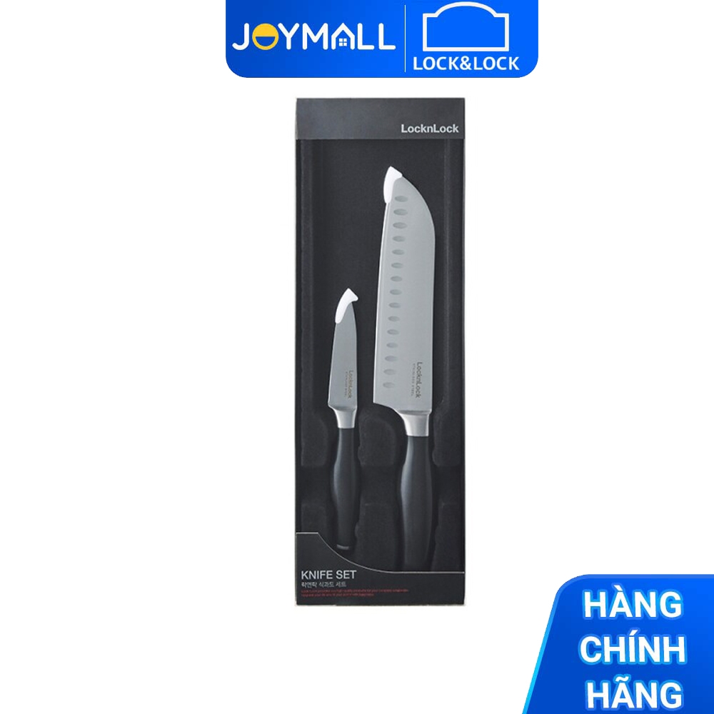 Bộ dao kéo nhà bếp LocknLock thép không gỉ CKK303  - Hàng chính hãng chuẩn Santoku, chống ăn mòn - JoyMall