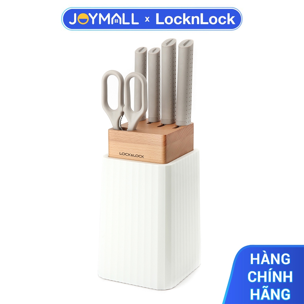 Bộ Dao 6 Món Lock&Lock CKK802 Gồm 4 Dao, 1 Kéo, 1 Hộp Đựng Dao - Hàng Chính Hãng - JoyMall