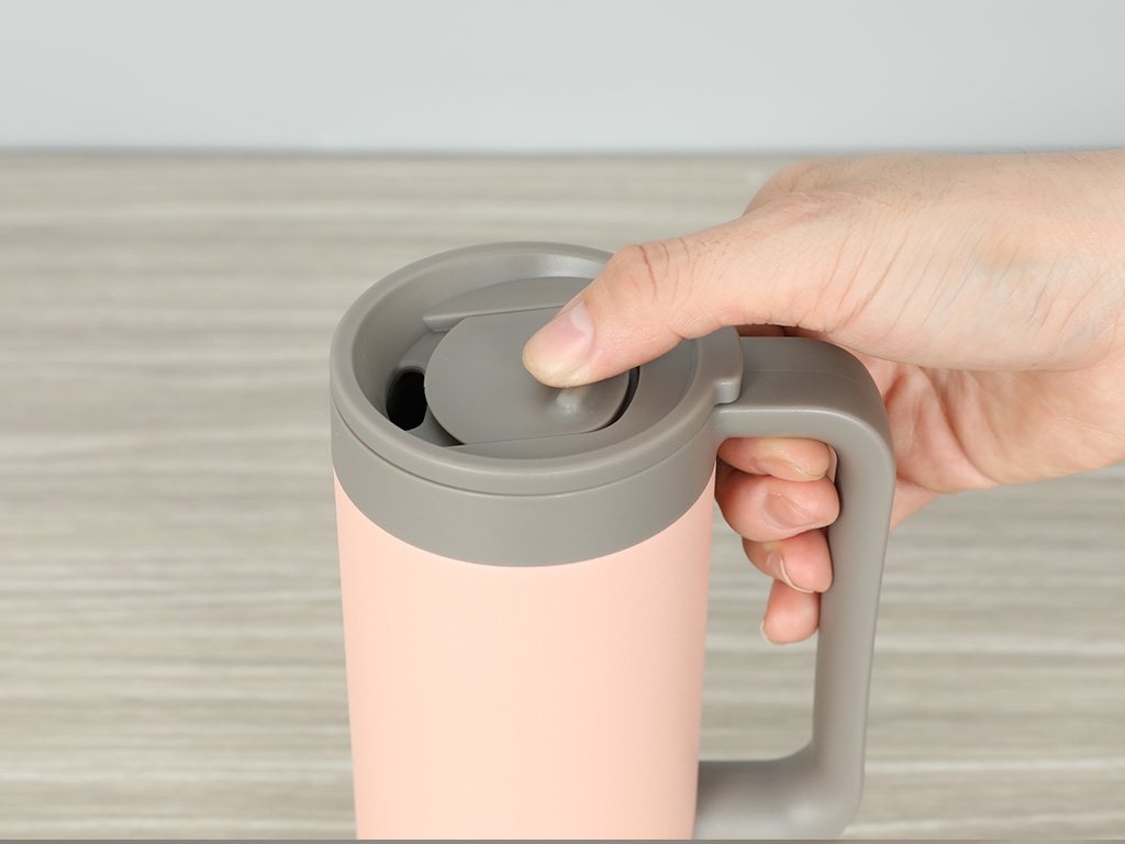 Ly giữ nhiệt LocknLock 473ml có tay cầm LHC4247 - Hàng chính hãng, miệng ly rộng, đế silicone chống ồn - JoyMall