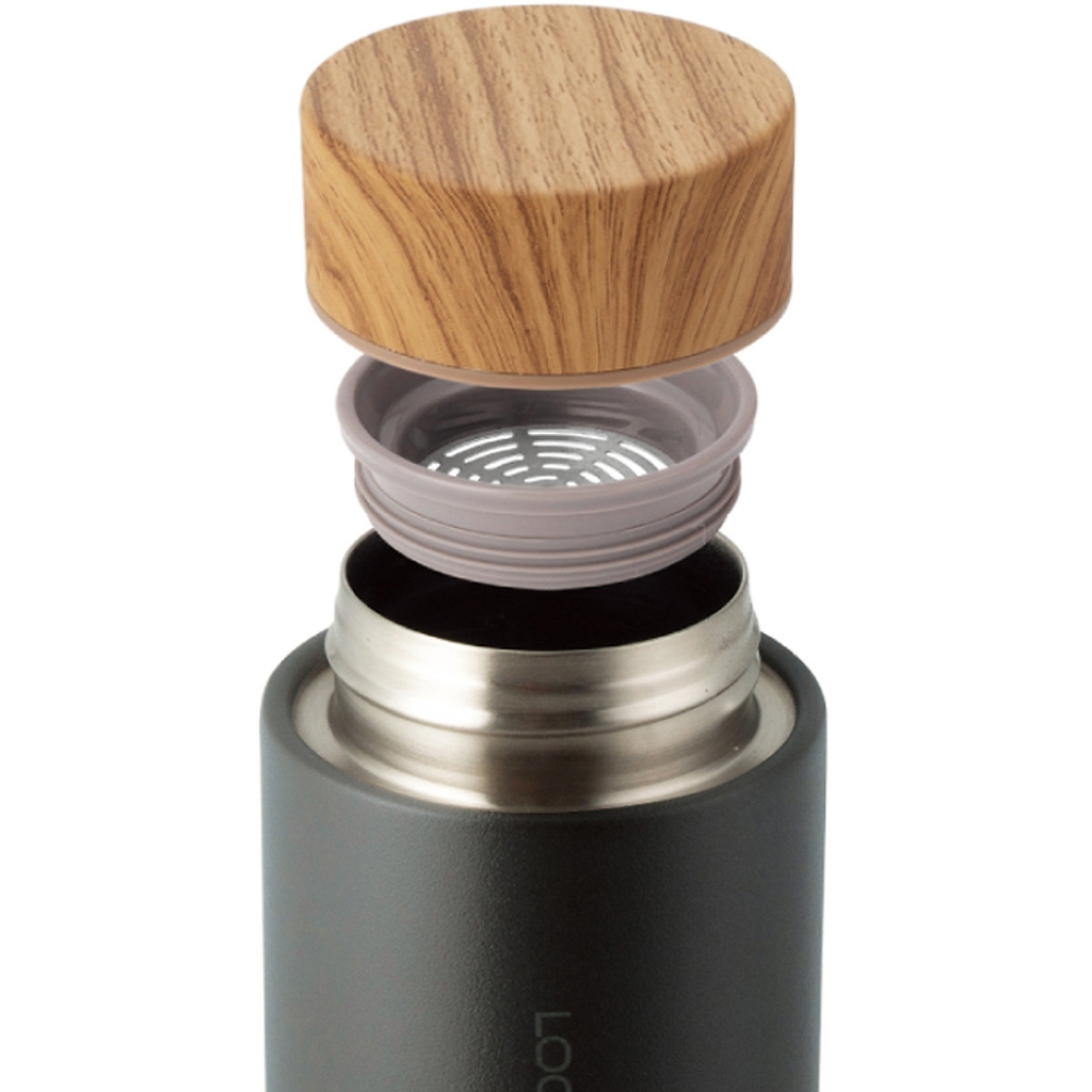 Bình giữ nhiệt Lock&Lock Flat LHC4227 400ml- Hàng chính hãng, nắp nhựa kiểu gỗ, ruột bằng thép không gỉ cao cấp- JoyMall