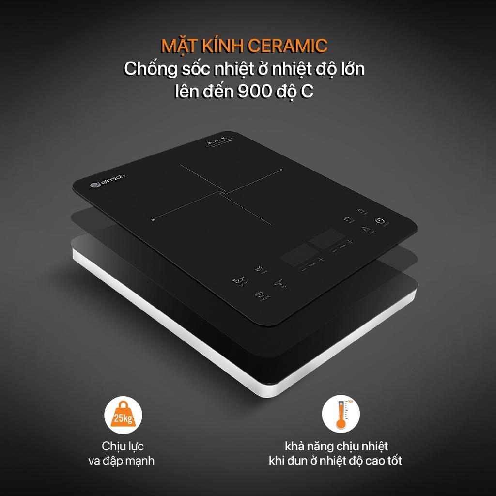 Bếp điện từ đơn Elmich ICE-1831, Hàng chính hãng, Công suất 2100W, Tiết kiệm điện, Bảo vệ quá nhiệt - JoyMall