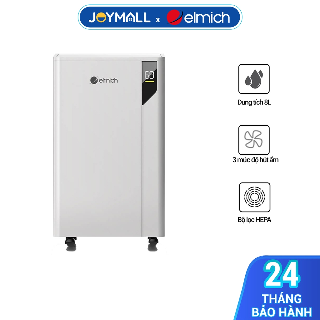 Máy hút ẩm kèm lọc không khí Elmich DE-8581, Hàng chính hãng, bộ lọc HEPA lọc >99% vi khuẩn, 440W, dung tích lớn-JoyMall
