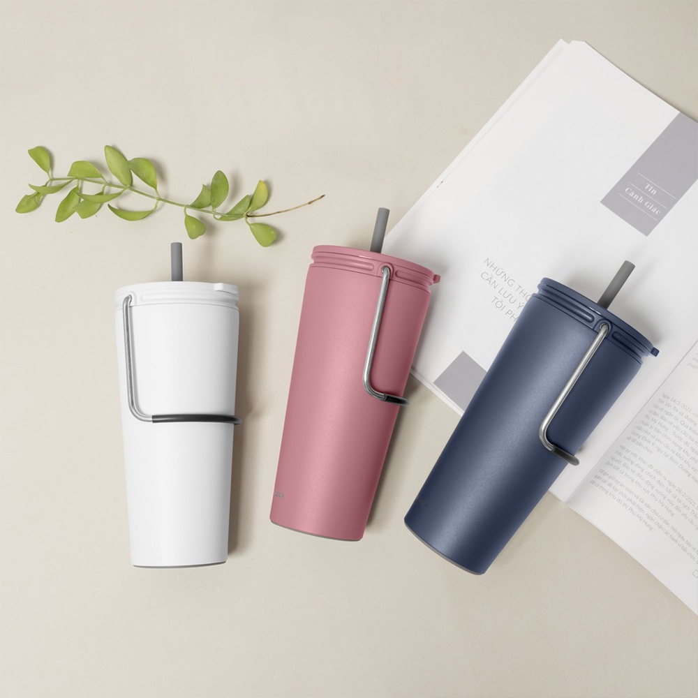 Ly giữ nhiệt Lock&Lock Bucket Tumbler LHC4268 540ml- Hàng chính hãng thép không gỉ quai xách tiện lợi- JoyMall