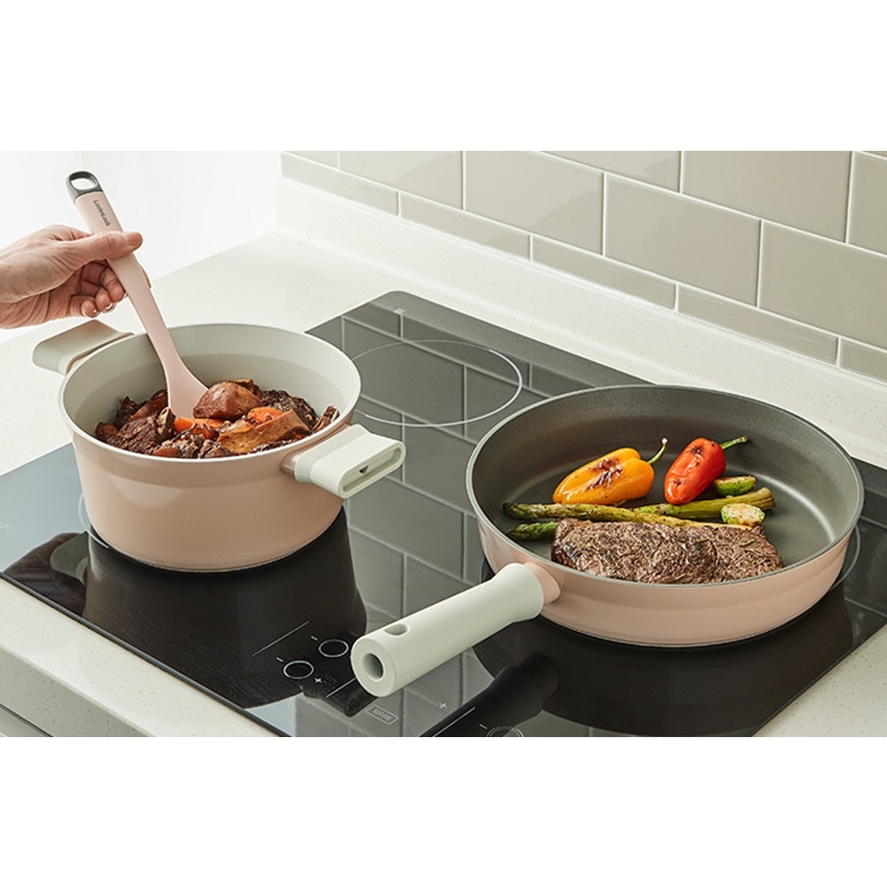 Nồi chảo nhôm chống dính Suit IH Lock&Lock - Hàng chính hãng, dùng được bếp từ, tay cầm êm, dẫn nhiệt nhanh - JoyMall