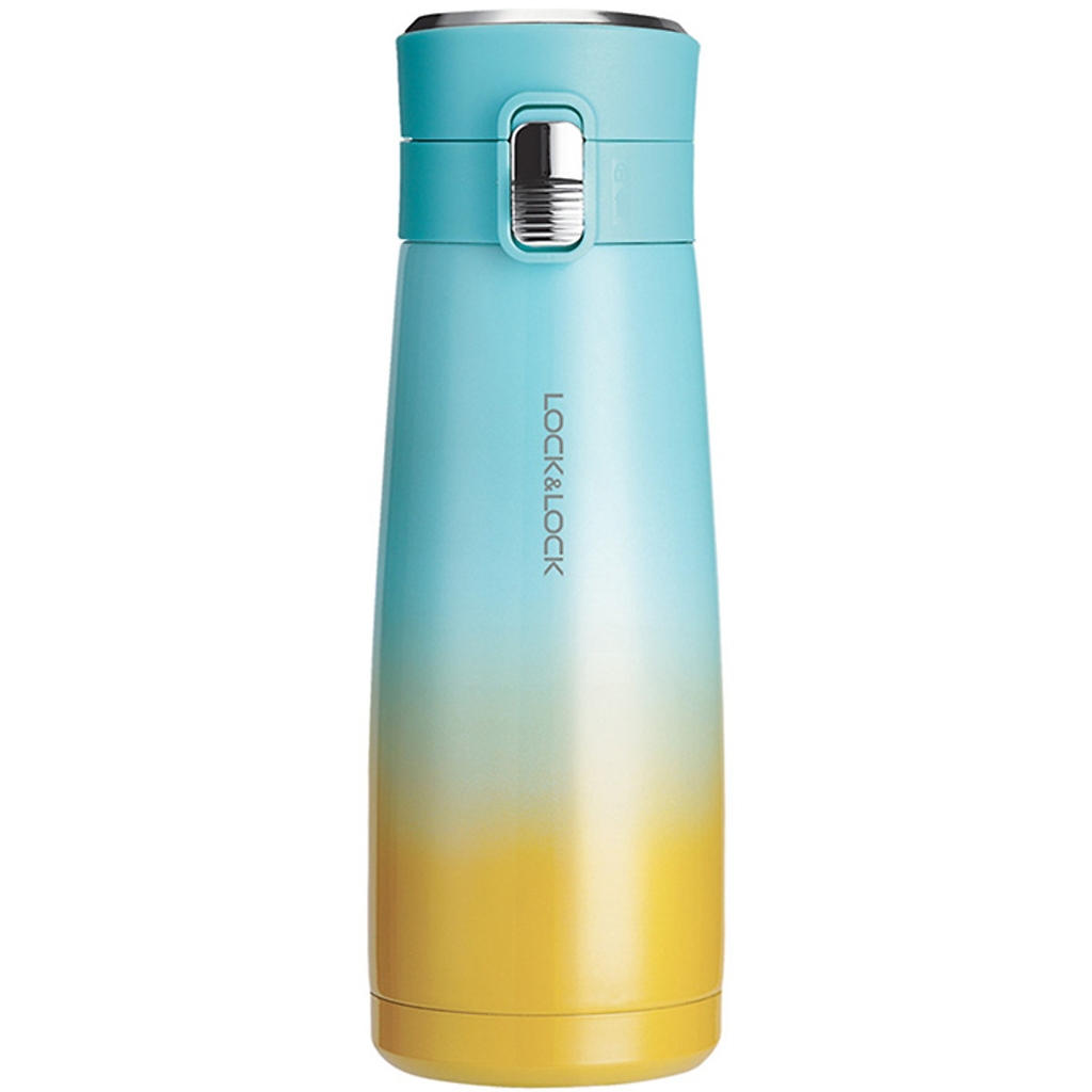 Bình giữ nhiệt Lock&Lock 450ml LHC3245 Holiday Sunset I.d Tumbler - Hàng chính hãng, mở nắp 1 chạm - JoyMall