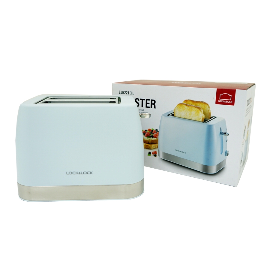 Máy nướng bánh mì Lock&Lock EJB221BLU - Hàng chính hãng bảo hành 24 tháng, dùng hâm nóng, nướng bánh sandwich - JoyMall