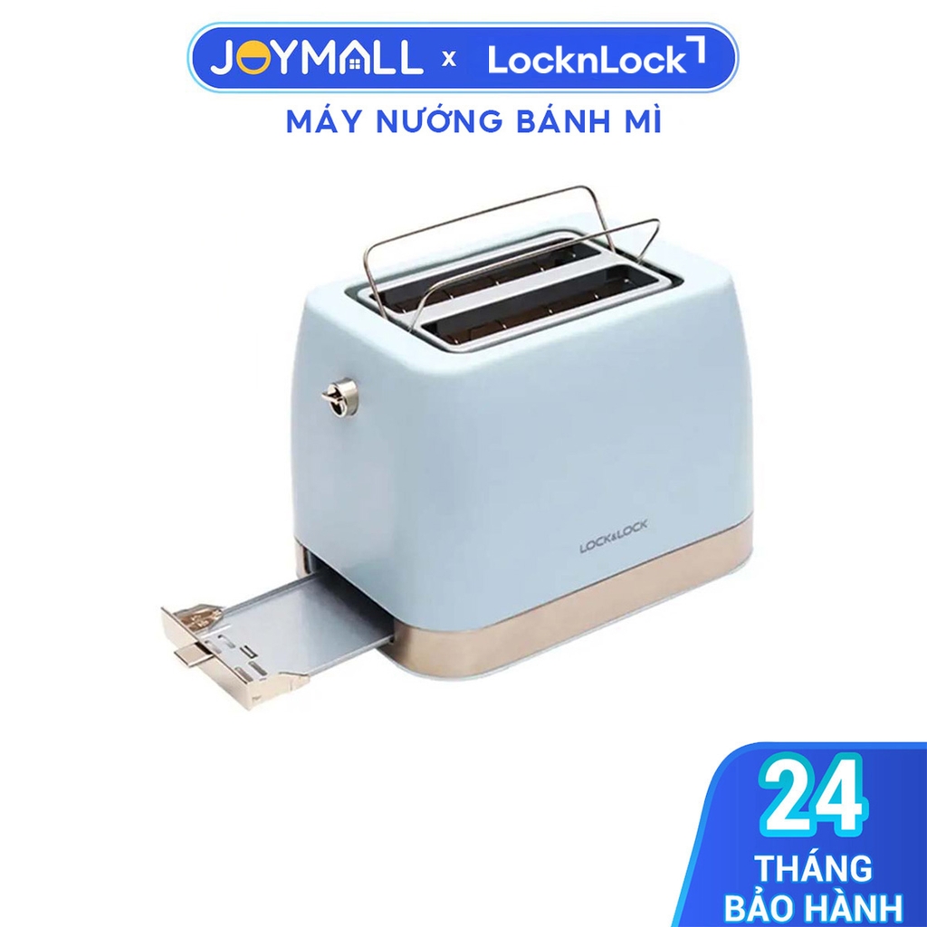 Máy nướng bánh mì Lock&Lock EJB221BLU - Hàng chính hãng bảo hành 24 tháng, dùng hâm nóng, nướng bánh sandwich - JoyMall