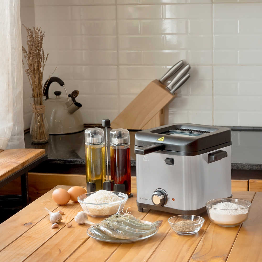 Nồi Chiên Ngập Dầu Lock&Lock EJF716SLV (1.5 Lít) - Hàng chính hãng,bảo hành 12 tháng- JoyMall