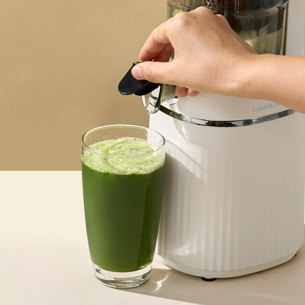 Máy ép chậm trái cây EJJ421IVY LocknLock, Hàng chính hãng, công suất 200W, 2 chế độ ép vượt trội, miệng ống rộng - JoyMall