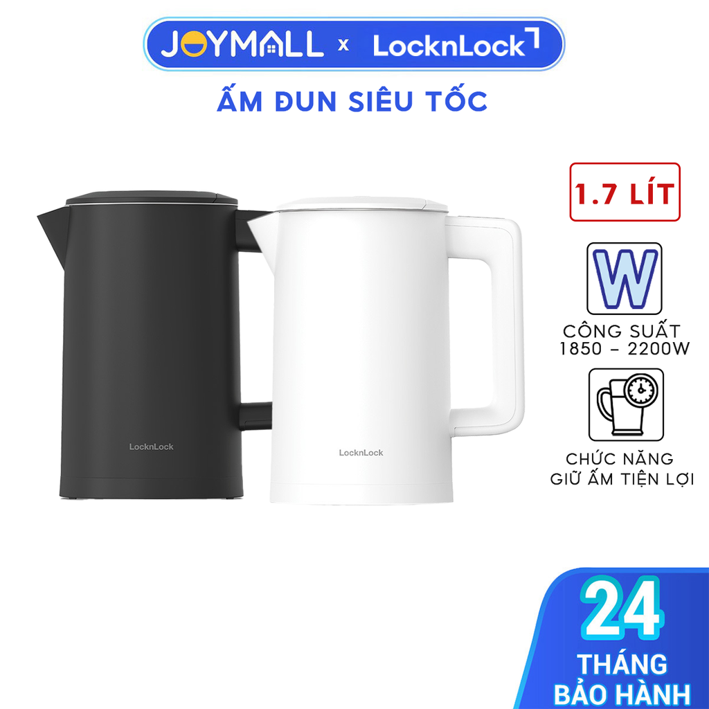 Ấm Đun Siêu Tốc LocknLock Digital Electric Kettle 1.7L EJK226 1850-2200W, Hàng Chính Hãng - JoyMall