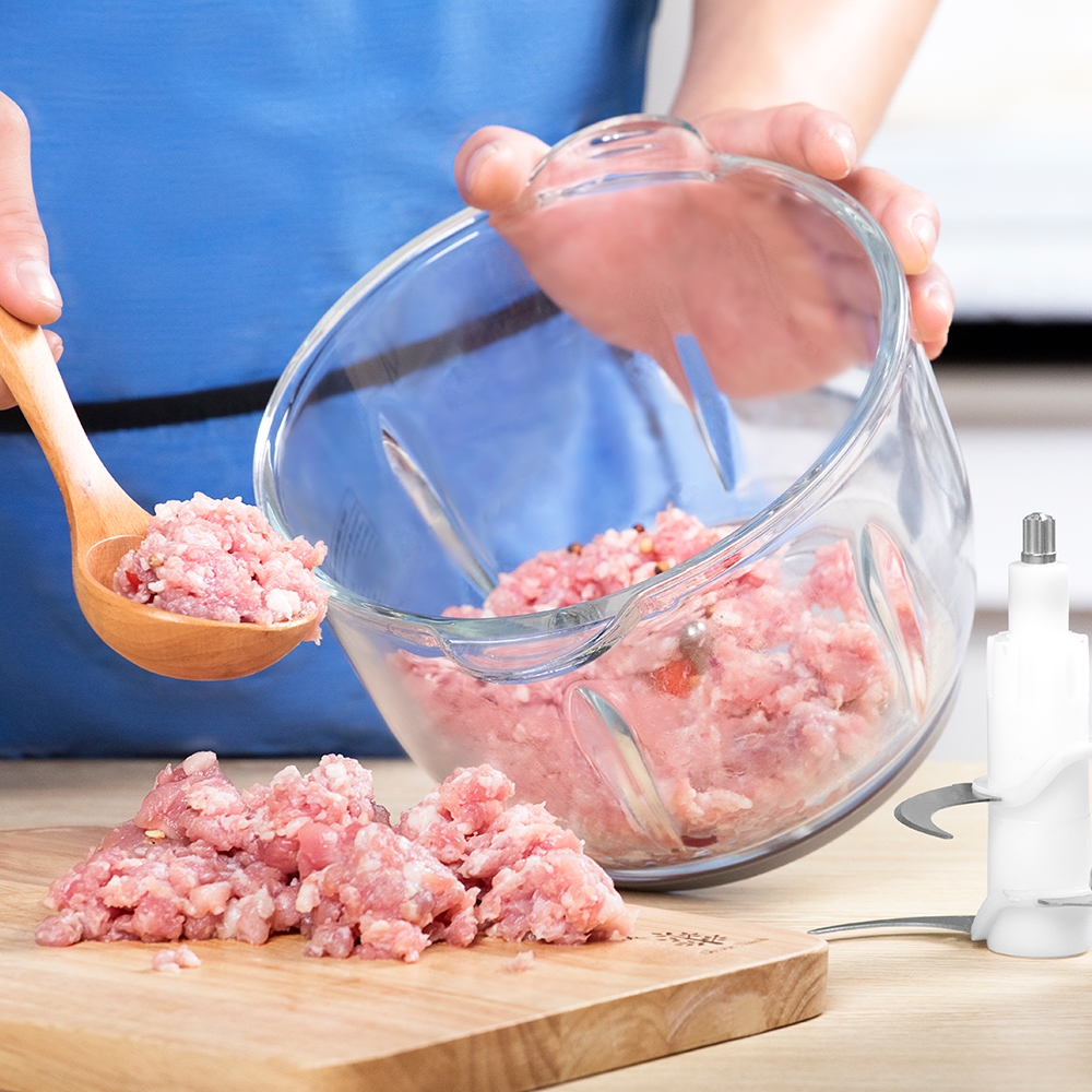 Máy xay thịt Lock&Lock EJM171 2 lít - Hàng chính hãng, 4 lưỡi dao, cối thủy tinh cao cấp, 2 cấp độ xay - JoyMall