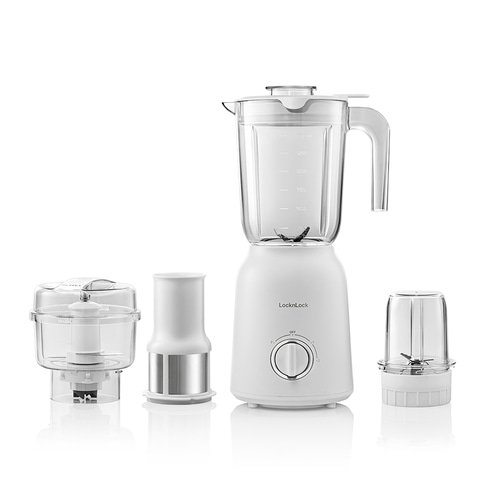 Máy xay sinh tố Locknlock 1.5L EJM416WHT Multi Blender 800W - Hàng chính hãng, nghiền nhuyễn đá, có lọc bã hạt - JoyMall