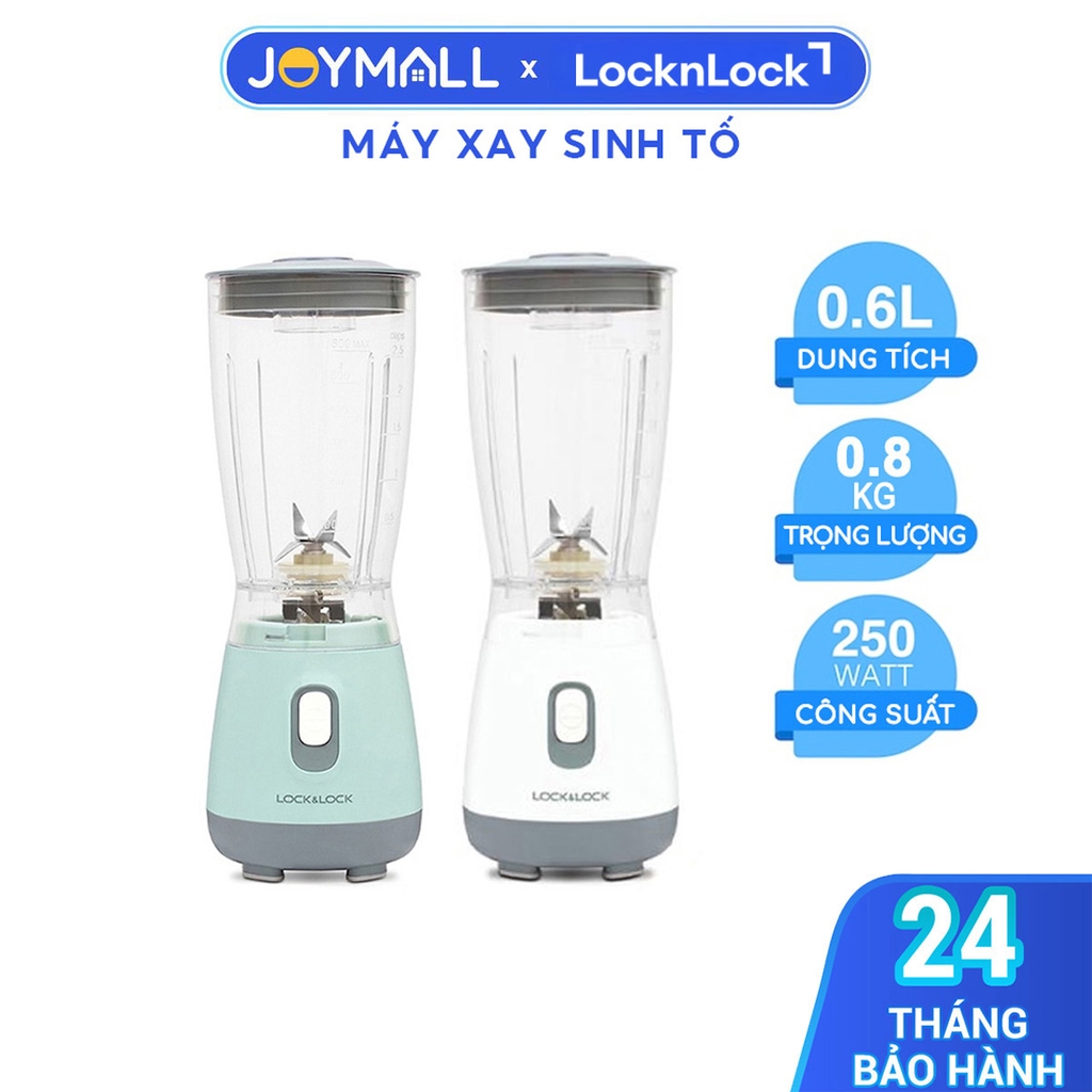 Máy xay sinh tố Lock&Lock 600ml Personal Blender EJM436 - Hàng chính hãng, thao tác 1 chạm, lưỡi xay bén - JoyMall