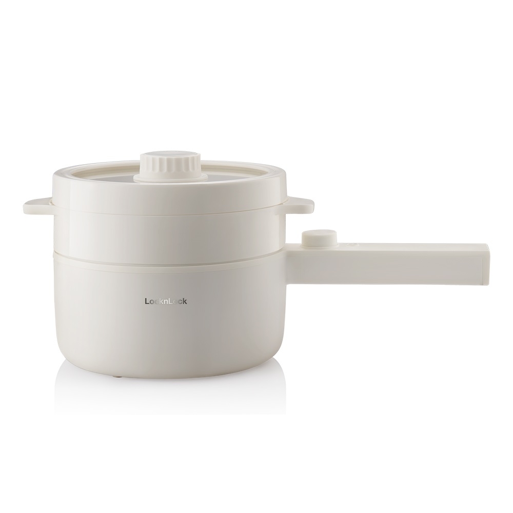 Nồi điện đa năng LocknLock 1.5L EJP436IVY Electric Multi Pot - Hàng chính hãng, chống dính có tay cầm - JoyMall