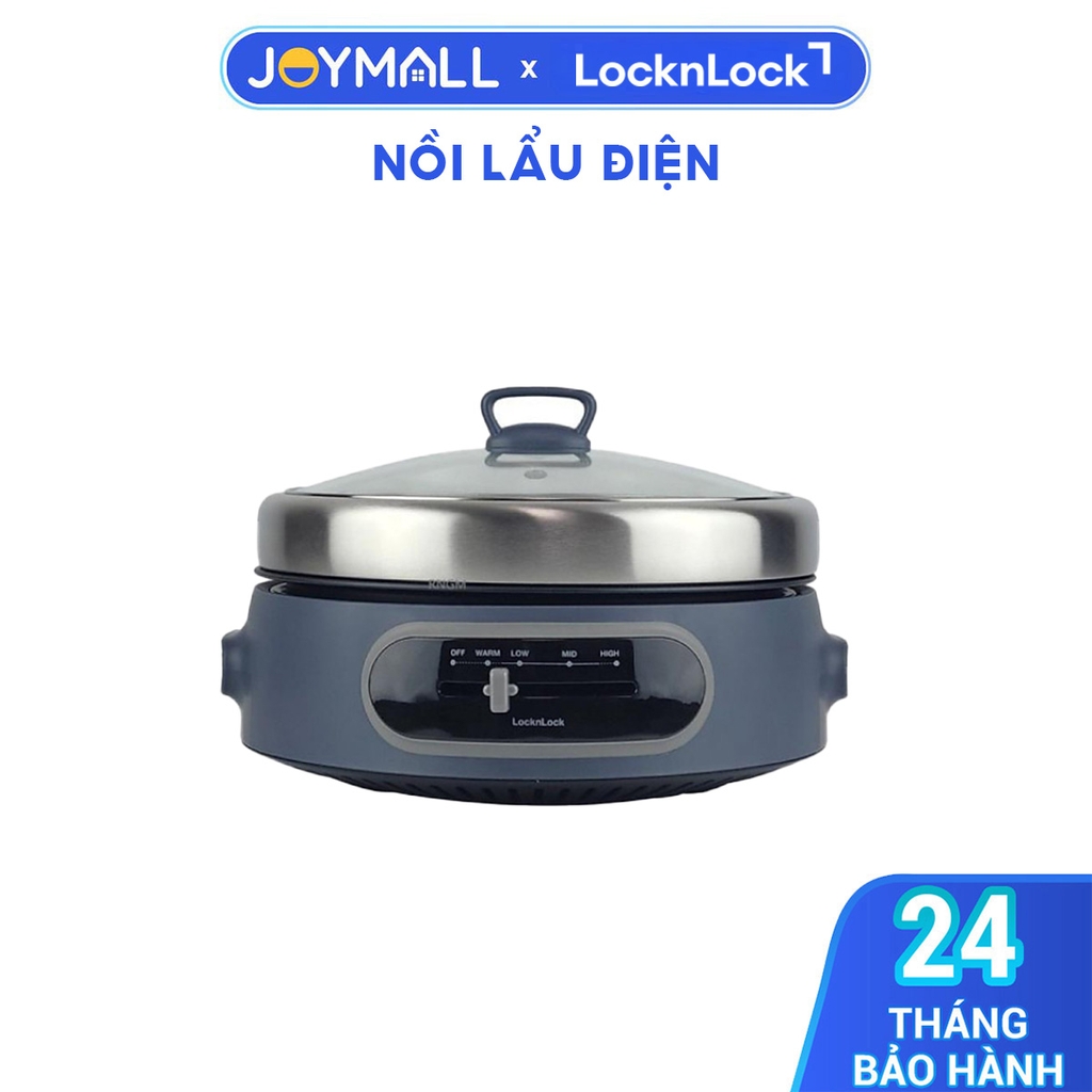 Nồi điện đa năng nhãn hiệu LocknLock Multi Cooker With SS Pot 220-240V, 50/60Hz, 1300-1500W, 4L EJP542NVY Màu navy