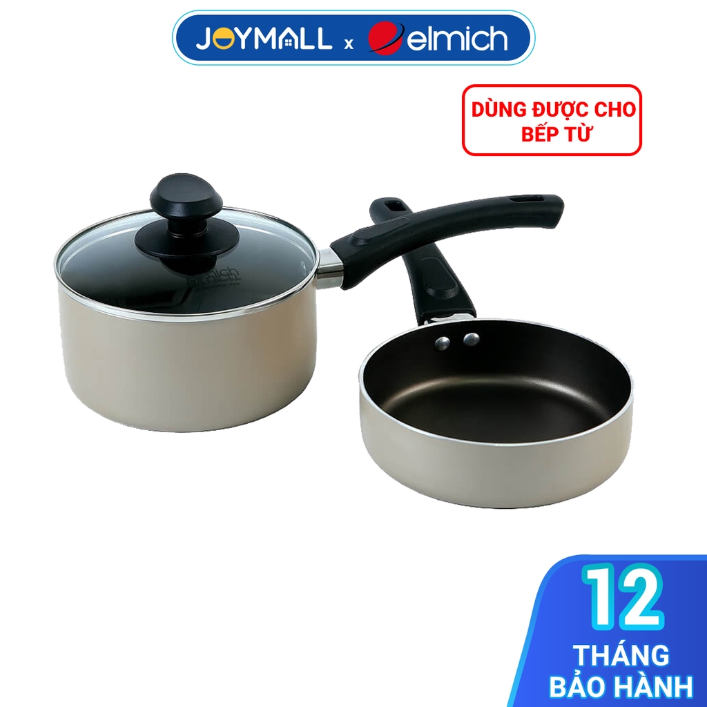 Bộ nồi chảo CD Baby Elmich EL-1167 16cm, Hàng chính hãng, sử dụng trên mọi loại bếp - JoyMall