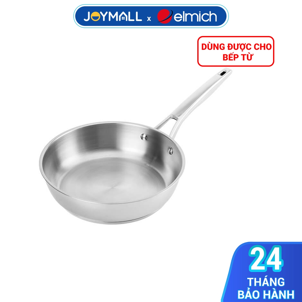 Chảo inox 304 đáy Inpac Elmich EL-2830 EL-2831 EL-2832 EL-2833, Hàng chính hãng, sử dụng trên mọi loại bếp - JoyMall