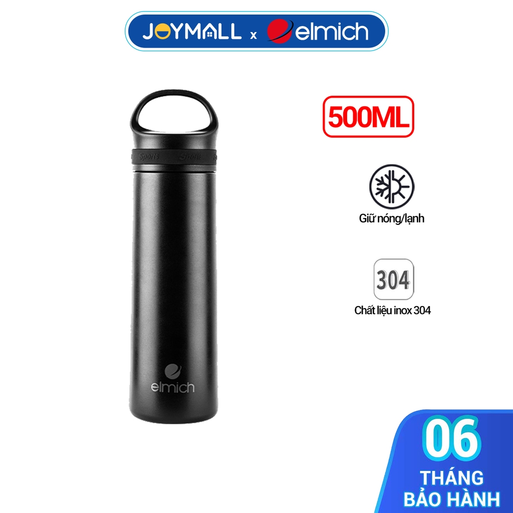 Bình giữ nhiệt inox 304 cao cấp Elmich EL-3686OL, Hàng chính hãng, Dung tích 500ml, Kết cấu bỏ 3 lớp - JoyMall