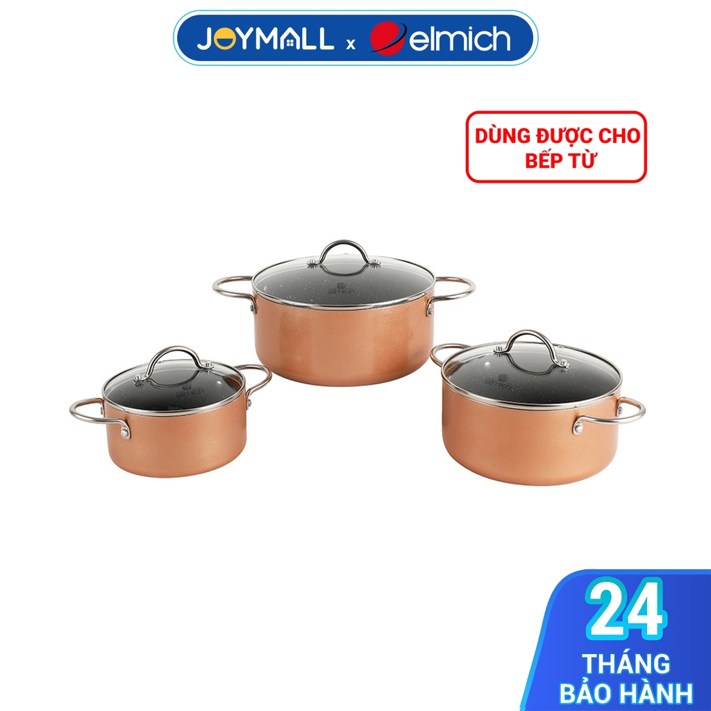 Bộ nồi nhôm chống dính Elmich EL-4101OL size 16,20,24cm