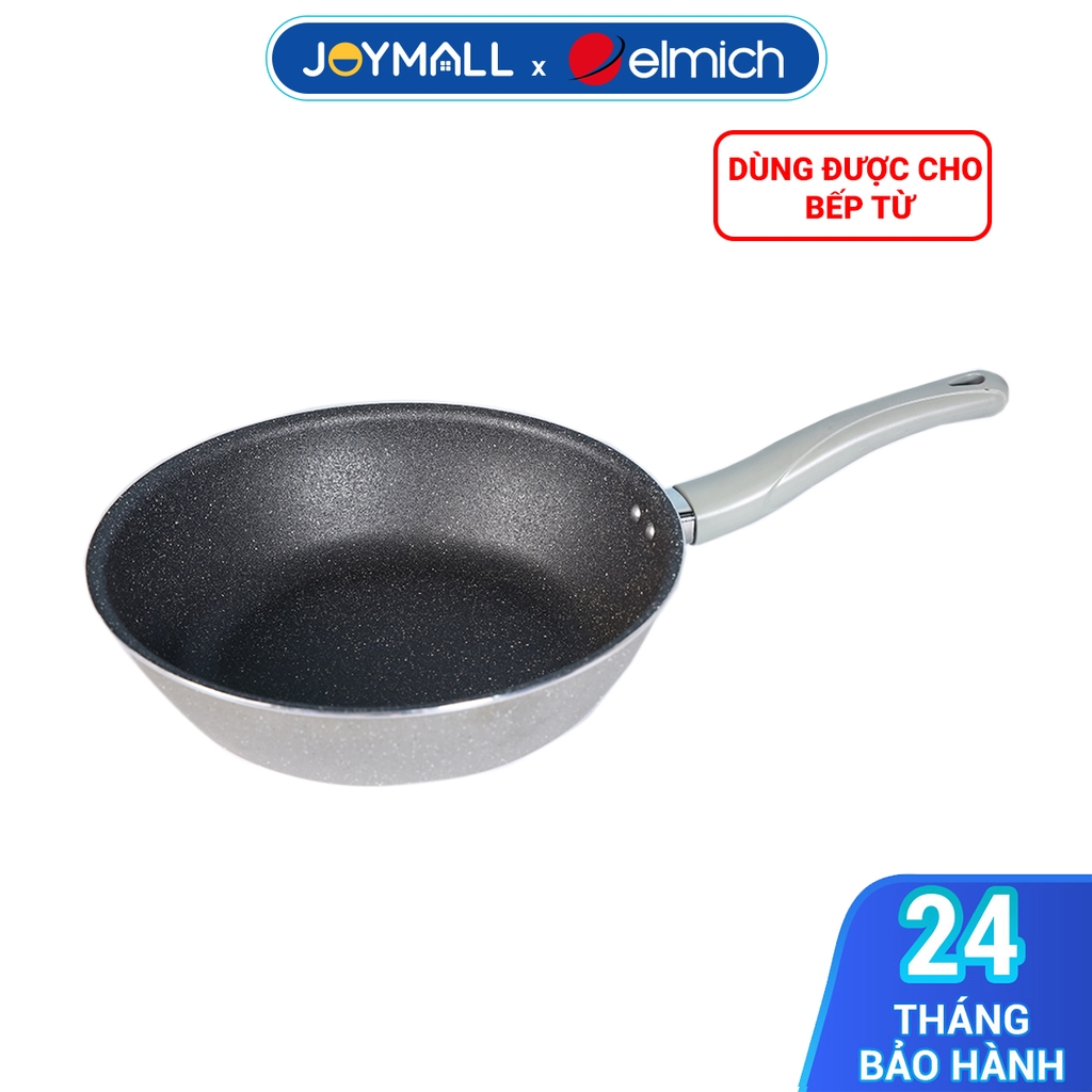 Chảo nhôm sâu vân đá đáy từ 28cm Elmich EL-5753MN