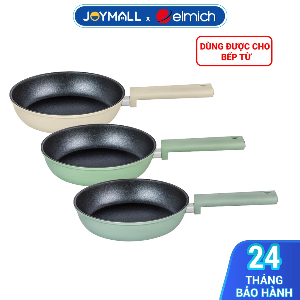 Chảo chống dính siêu bền 20,24,26,28cm Elmich Hera II EL-5941, Hàng chính hãng, Dùng được các loại bếp, 3 lớp - JoyMall