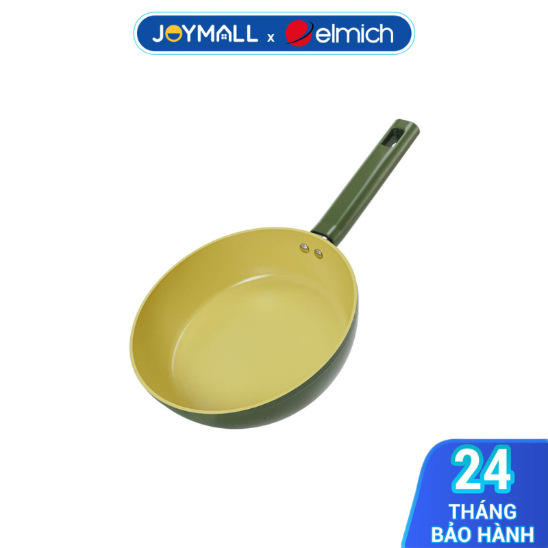 Chảo phủ sứ an toàn Elmich Olive EL-5965OV nhiều size, Hàng chính hãng, dùng được bếp từ - JoyMall