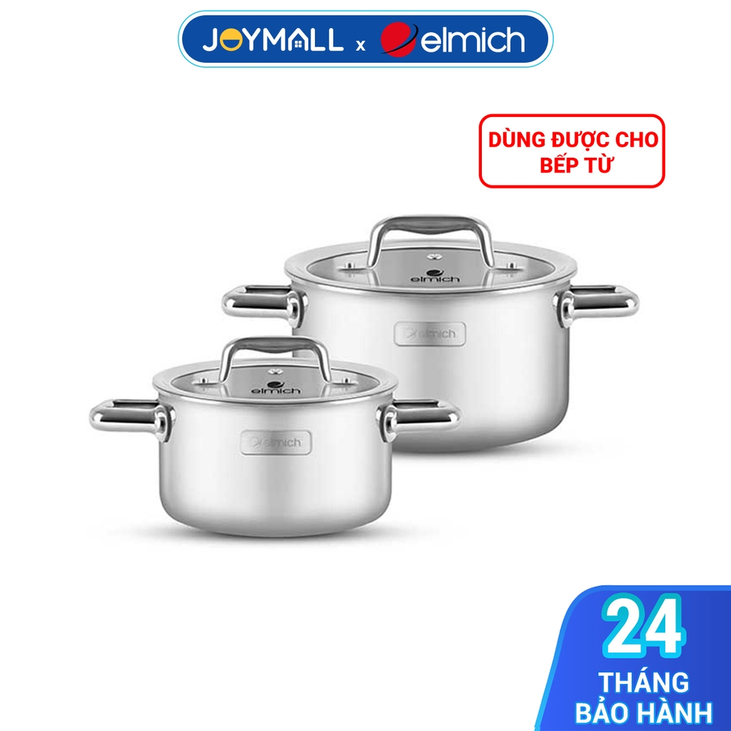 Bộ nồi inox liền khối Elmich Trimax ECO EL-8006 size 16, 20cm