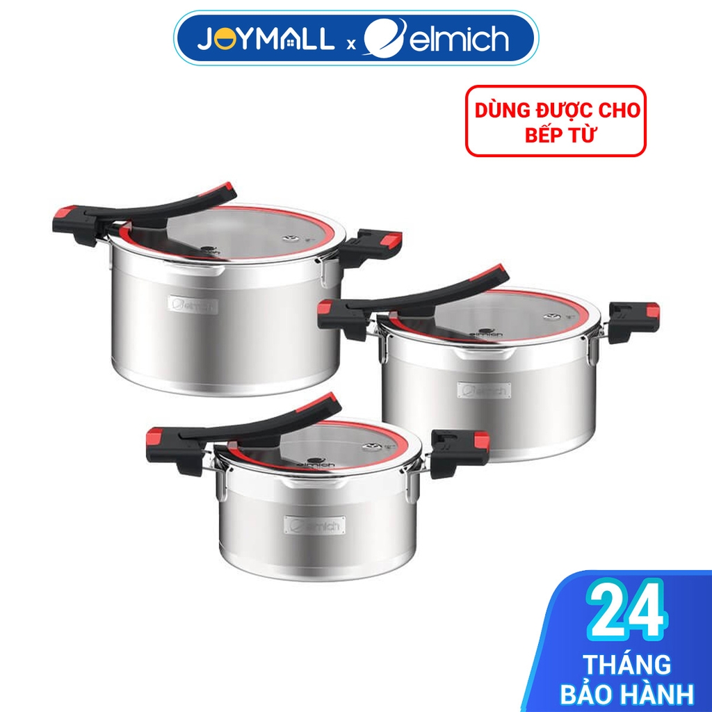 Bộ nồi Inox liền khối Elmich Milano EL-8090 size 16, 20, 22cm