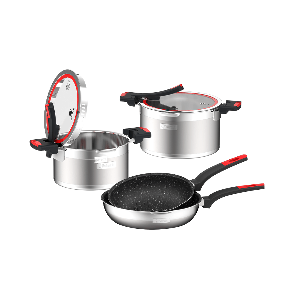 Bộ nồi Inox liền khối Elmich Milano EL-8090 size 16, 20, 22cm