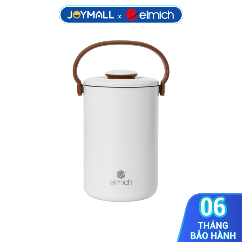 Hộp cơm giữ nhiệt inox 304 Elmich EL8377 2L, Hàng chính hãng, 3 hộp đựng, nắp chống thoát nhiệt - JoyMall