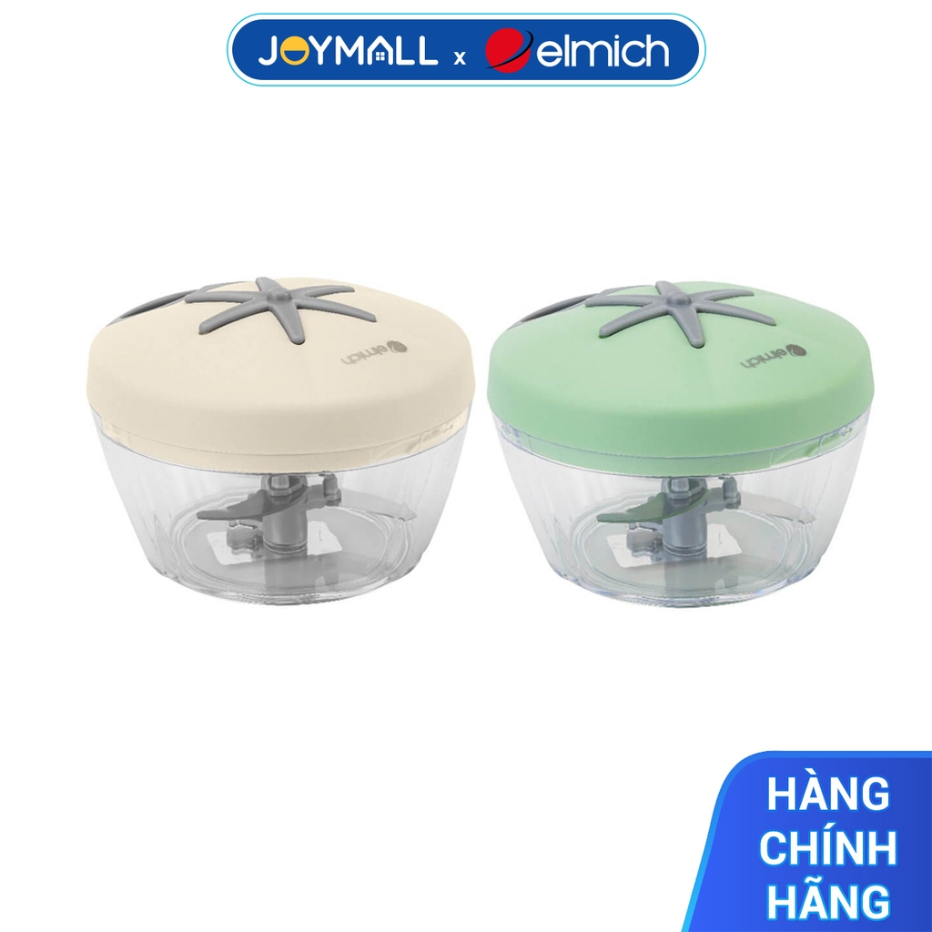 Dụng cụ xay rau củ quả gia vị Elmich EL8416, Hàng chính hãng, cối nhựa trong suốt, lưỡi dao bằng inox - JoyMall