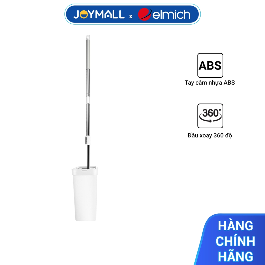 Cây lau nhà tự vắt Elmich EL8429, Hàng chính hãng, đầu xoay 360 độ, mặt lau bằng sợi dệt, tay cầm nhựa ABS - JoyMall