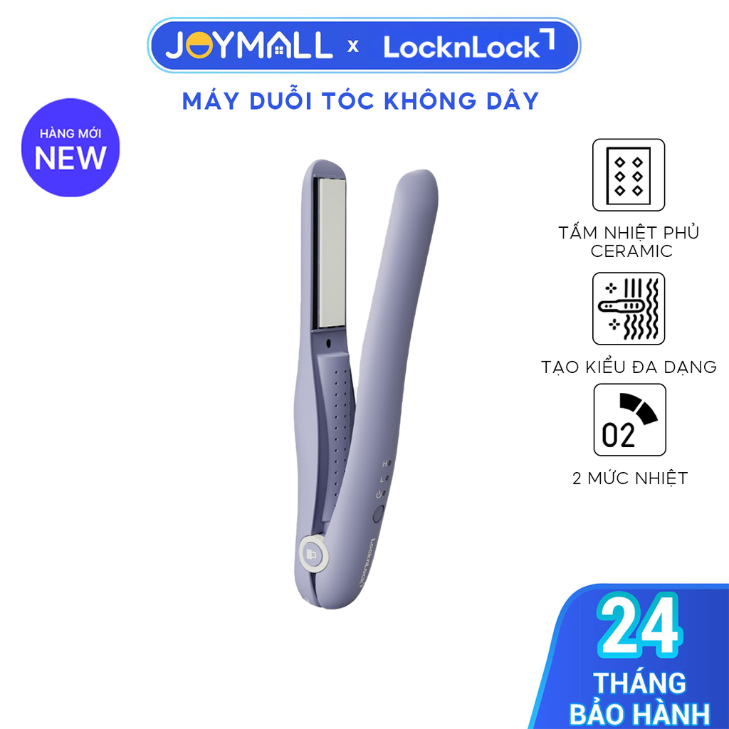 Máy Duỗi Tóc Không Dây LocknLock ENA224PUP, Hàng Chính Hãng, Công Suất 15W - JoyMall