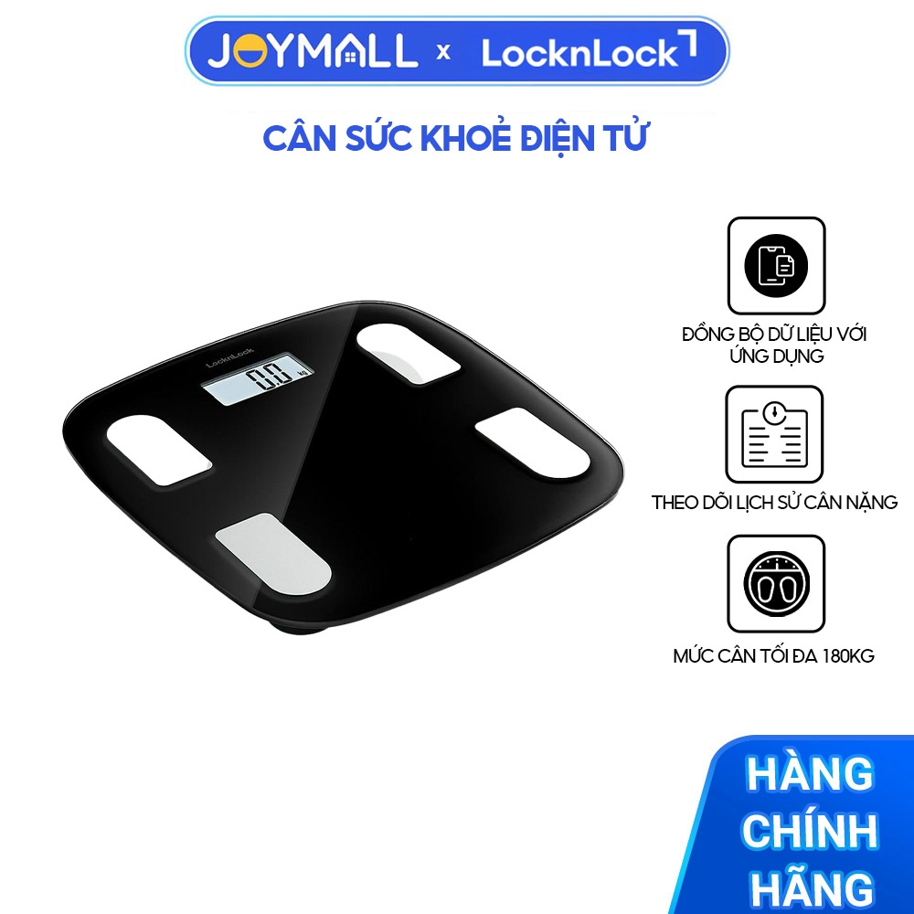 Cân sức khỏe điện tử LocknLock Body fat scale theo dõi các chỉ số cơ thể qua ứng dụng ENC541
