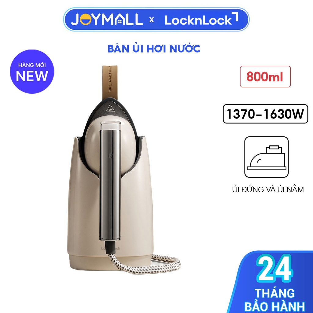 Bàn Ủi Hơi Nước LocknLock Garment Steamer ENI218IVY 1370-1630W, Hàng Chính Hãng, 800ml - JoyMall
