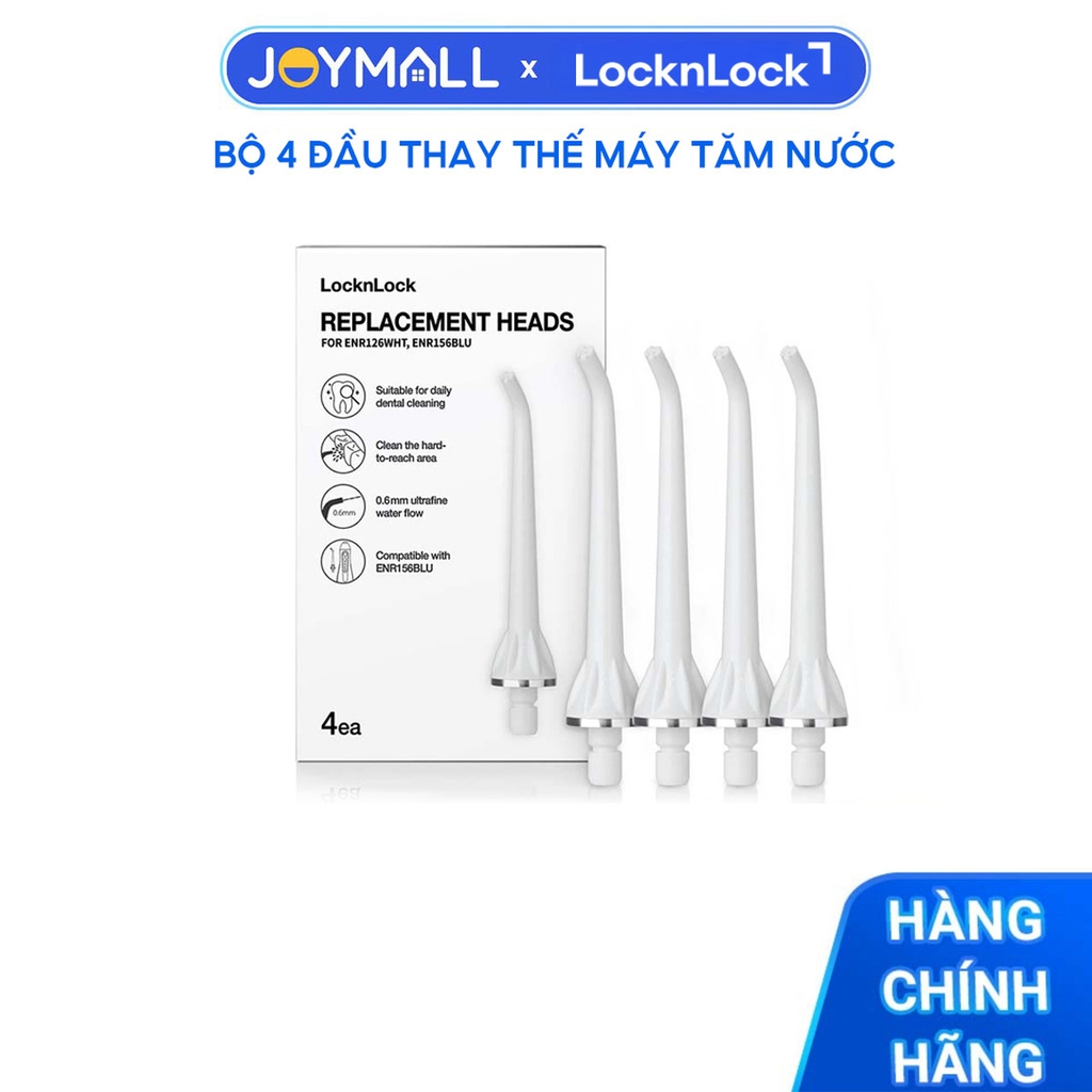 Bộ 4 đầu thay thế máy tăm nước LocknLock ENR126WHT_RB - Hàng chính hãng - JoyMall