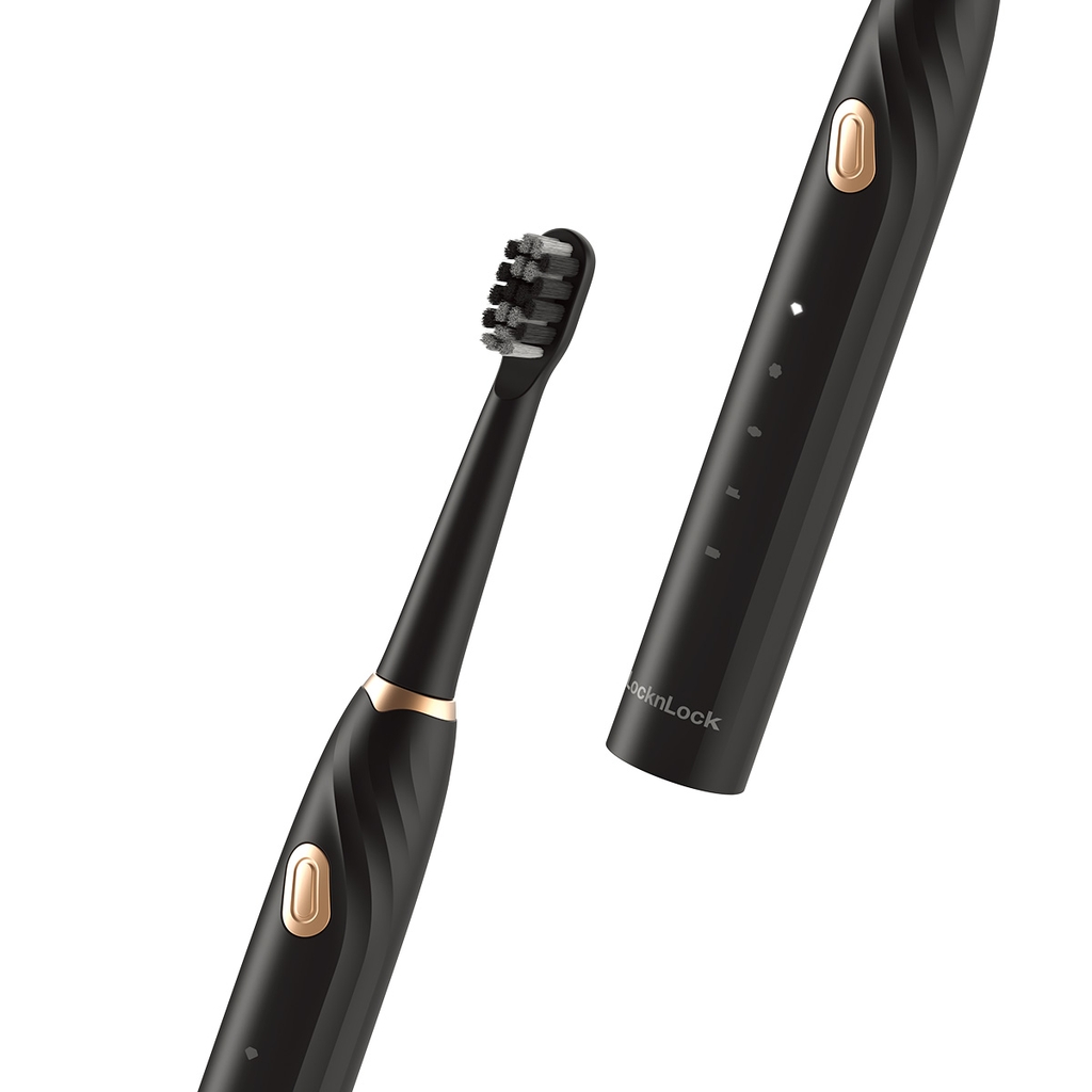 Bàn chải điện LocknLock ENR321BLK, Hàng chính hãng, 5 chế độ làm sạch, dung lượng pin 600mAh, kèm 2 đầu bàn chải-JoyMall