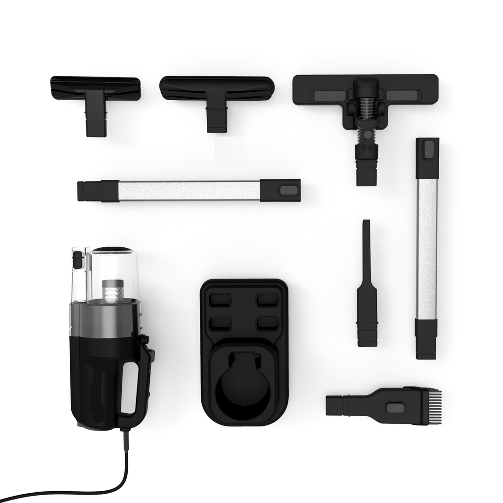 Máy hút bụi Lock&Lock cầm tay ENV336BLK 400w - Hàng chính hãng có dây, lực hút mạnh, đa dạng đầu hút, gọn nhẹ - JoyMall